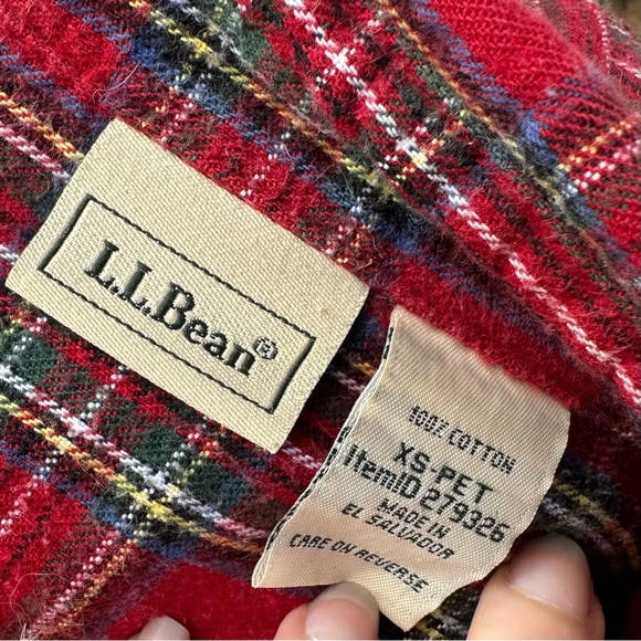 Classic LL Bean Women’s Red Flannel Shirt - XS - Picture 6 of 7